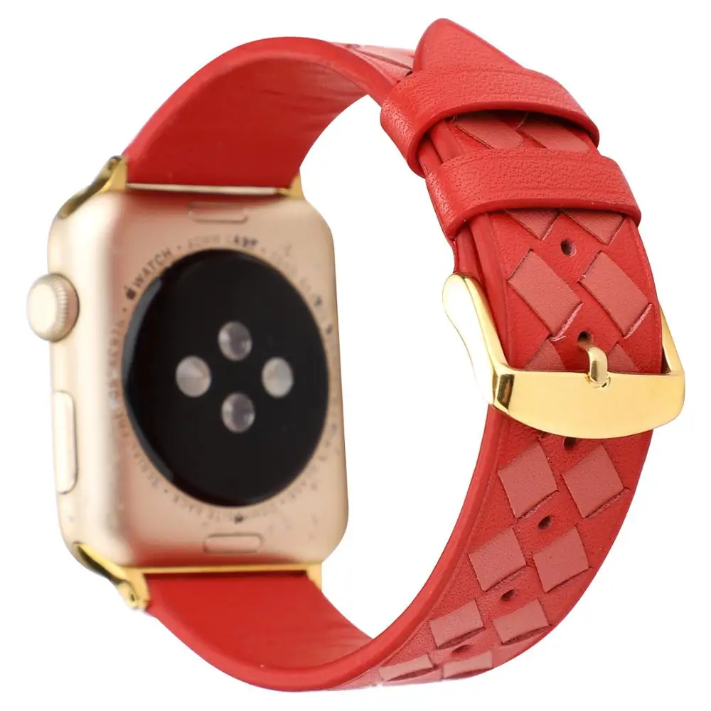 

Handmade Woven Leather Straps for Apple Watch Band 42mm 44mm 38mm 40mm Series 5 4 3 2 1 Bracelet Replacement bands for iwatch