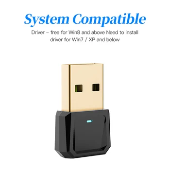 

Wireless Bluetooth 5.0 Adapter Dual Mode Mini USB Dongle Transmitter for Laptop Computer PC Bluetooth Receiver Transmitter