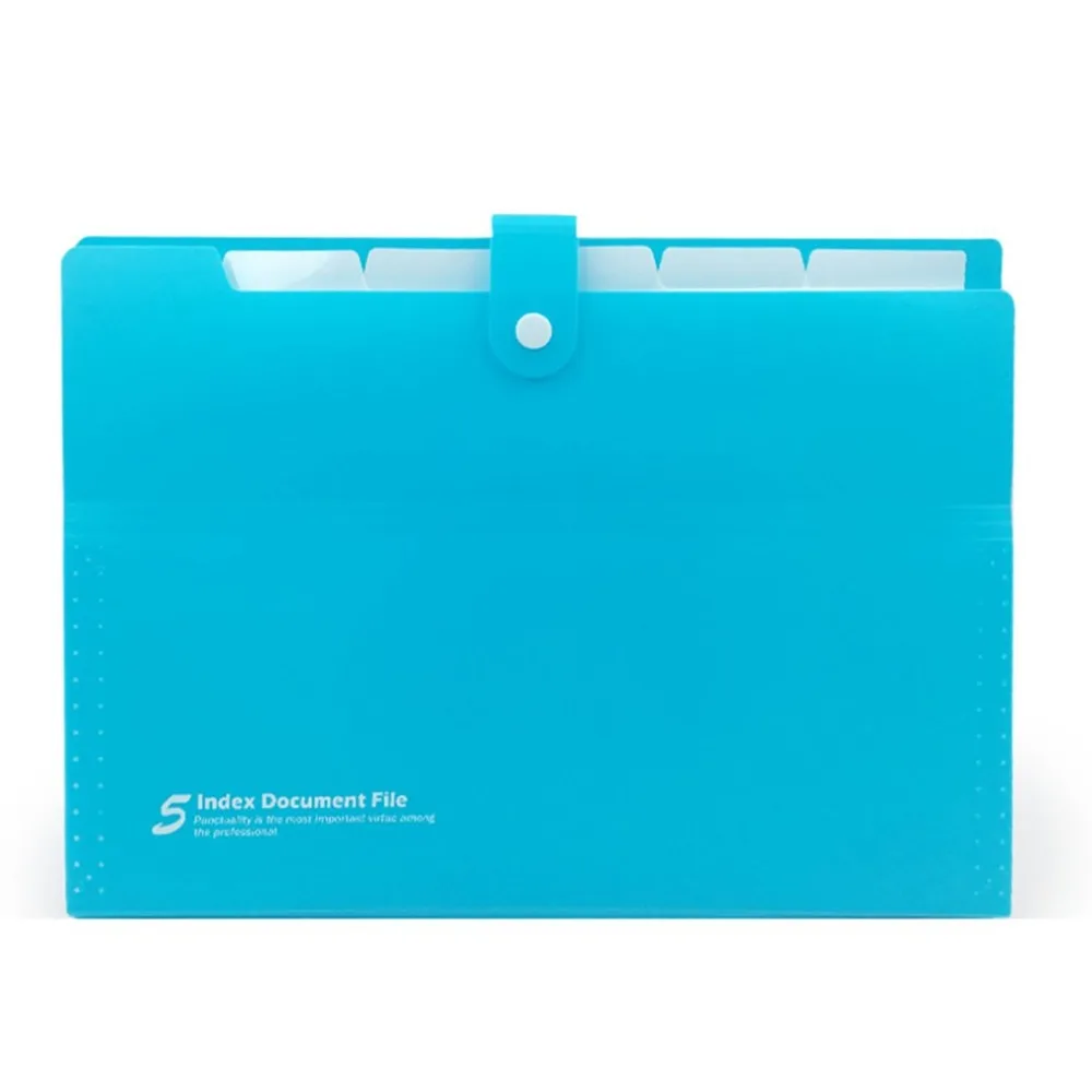 

Deli 5pcs File Folder Organ Bag A4 Organizer Paper Holder A4 Size Document Folder Office School Supplies(Random Color)