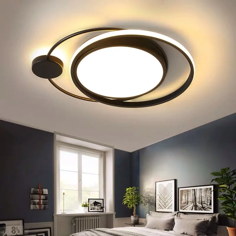 Современный потолочный светильник s для гостиной светодиодный Спальня черный кухонный инвентарь весь дом