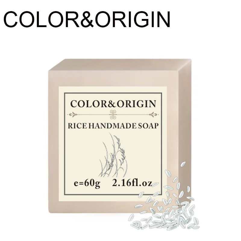 

Color&Origin Rice Handmade Soap Skin Whitening Essential Oils Hand Soap Natural Herbal Aroma Soap Deep Cleansing Acne Treatment