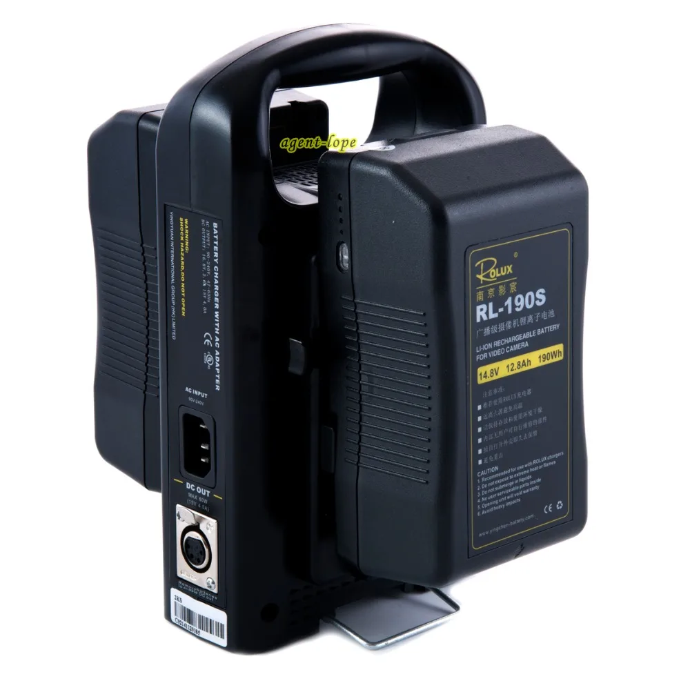 

2pcs*190Wh Broadcast Li-ion Battery + 1pc* 2-channel Dual Charger Sony V-mount V-lock