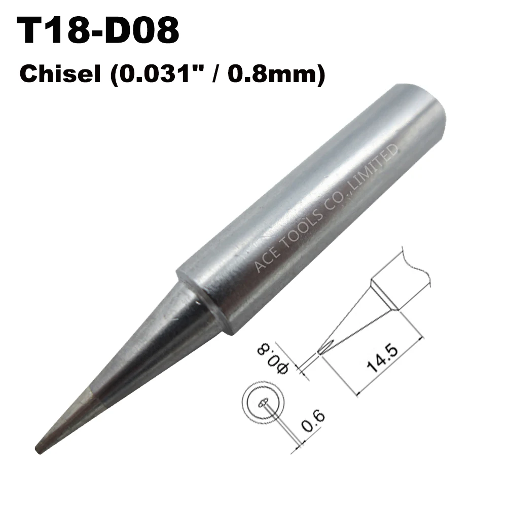 T18 Series Soldering Tips Fit HAKKO FX-888 FX-888D FX-8801 FX-600 Lead Free Iron Nozzle Welding Handle Pencil Bit welding rods