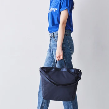 

Nylon Handbag Solid Color Multi-Function Large Capacity Unisex Office Casual Shoulder Messenger Bag