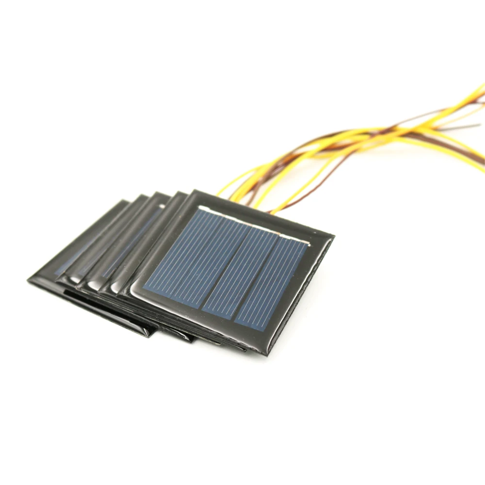 5 шт. x Солнечная панель l2V 100mA с 15 см Удлинительный провод Стандартный эпоксидный поликристаллический DIY батарея заряд энергии Модуль Мини Солнечная батарея