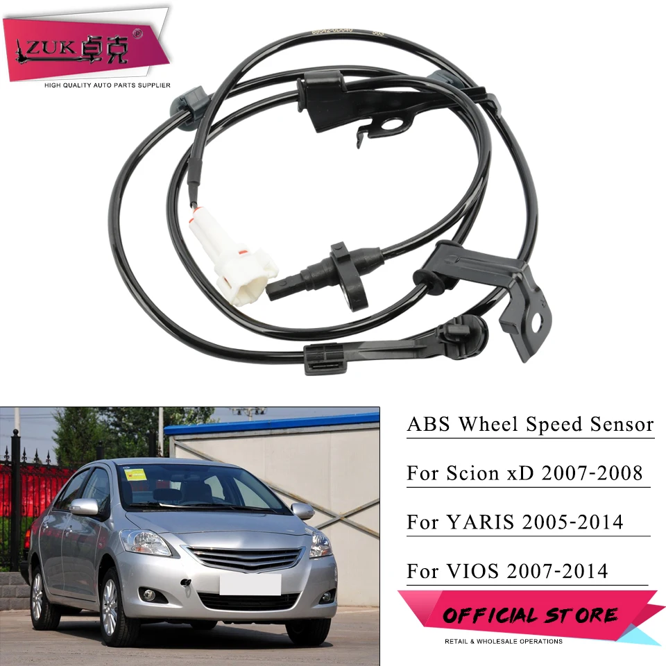 Zuk Front Left Right Abs Wheel Speed Sensor For Toyota Yaris Ncp91 2006