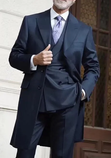 Su misura Vestito degli uomini del Signore di Modo Lungo maschio Disegno  giacca Dello Sposo Wedding Vestito di Affari Del Partito Smoking  3pcs|Tailor-made Suits| - AliExpress