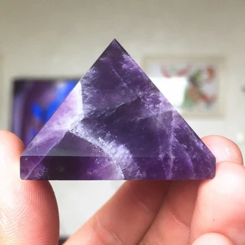 

Natural Dream Amethyst Pyramid Natural Quartz Crystal Obelisk Point Healing Rocks Fossils Home Decor 4-4.5cm