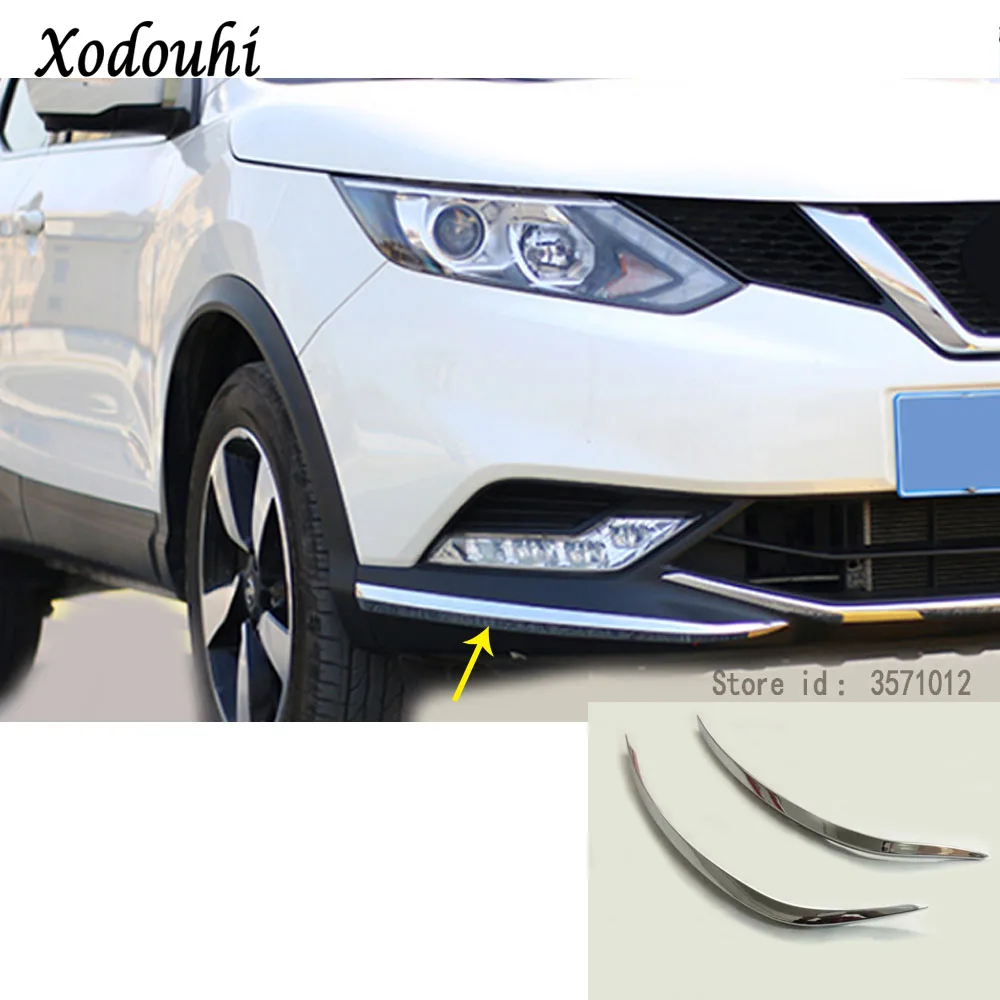 Car Front Side Bumper Corner Protection Trim Frame Stick ABS Chrome Anti rub Cover 2pcs For Nissan Qashqai 2016 2017 2018|Car Stickers| - AliExpress