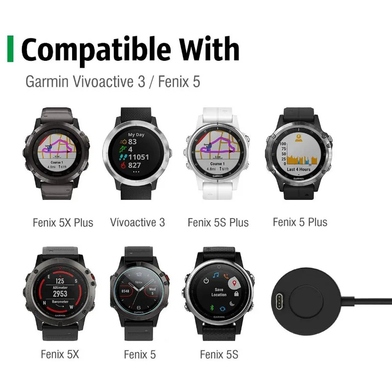 Usb-кабель для зарядки, док-станция, зарядное устройство для Garmin Vivoactive 3/4/4S Forerunner 945 935 245 245M 45 45S Music Fenix 5/6/5S/6s/5x/6x