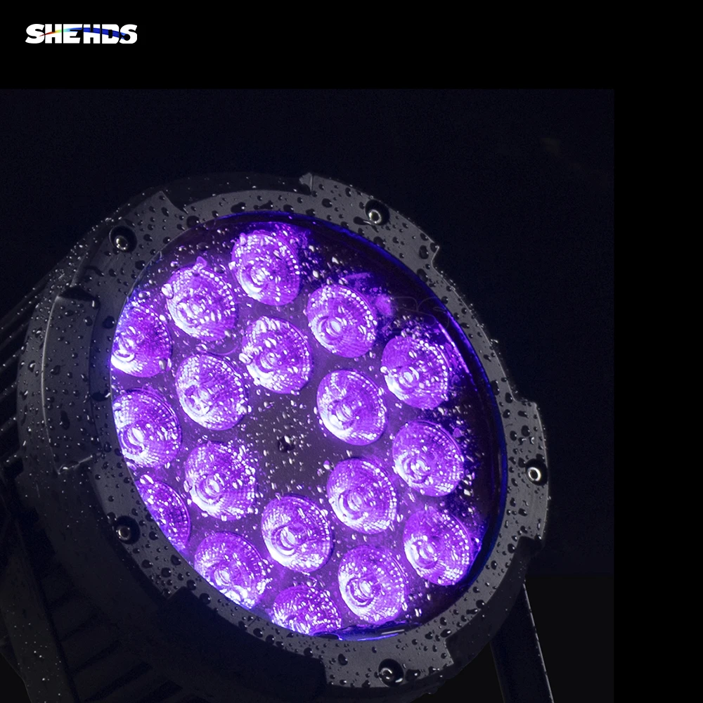 SHEHDS LED Flat/Waterproof 18x18W/18x12W Par Light DMX Controller Party Bar Strobe Dimming Effect Projectory led light disco light led stage light