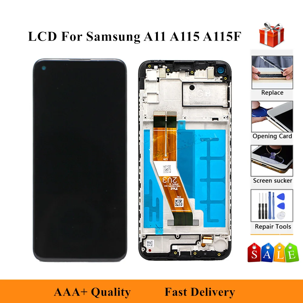 Оригинальный ЖК дисплей 6 4 дюйма A115 для Samsung Galaxy A11 с сенсорным экраном в сборе A115F
