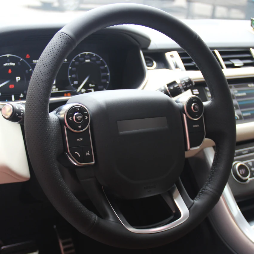 Черная накладка на руль из искусственной кожи для Land Rover Range velar 2017 2019 Sport 2014