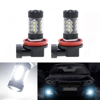 

2x H11 LED canbus 3030 Bulbs Reflector Mirror Design For Fog Lights For BMW E39 325 328 M mini SPORT