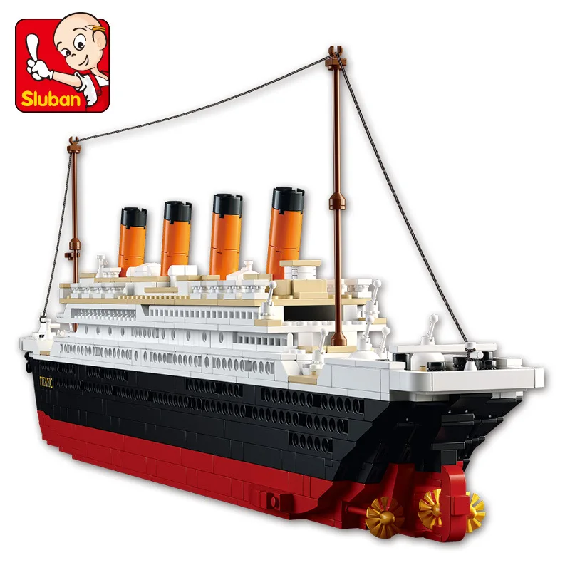 Building Star Titanic Big Cruise Ship Boat Mini Nano Blocks Diamond Building Toy 