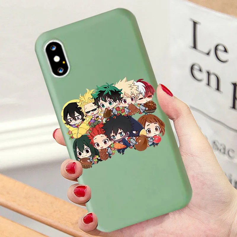Чехол аниме My Hero Academia Deku Bakugou Boku No Silcone для Iphone 11 Pro 8 7 6S Plus X XS MAX XR SE 2020