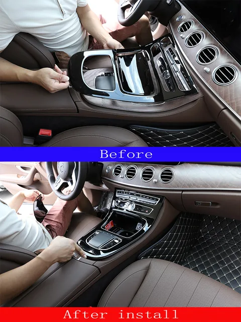 Auto styling Für Mercedes Benz E Klasse W213 S213 A238 C238 16-21 Auto  Konsole Getriebe Panel Rahmen Abdeckung trim Aufkleber Auto Zubehör -  AliExpress