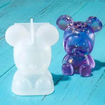 

Silicone Mold Mirror 3D Molds DIY Jewelry Making Decoration Cake Fondant Epoxy Resin Crafts Pig Cute Bear Baby Necklace Pendant