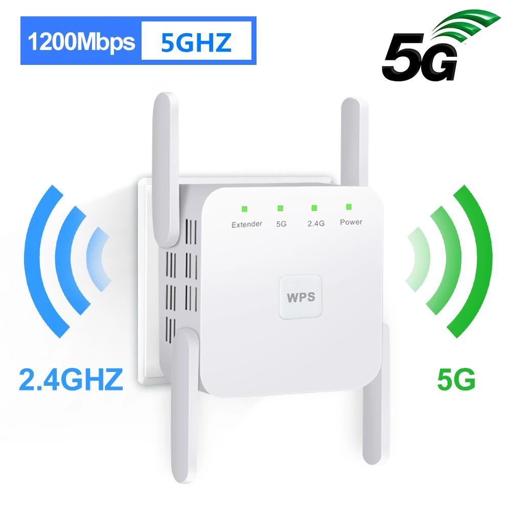 5ghz Wifi Amplifier Repeater 1200mbps Wifi Extender Long Range Wi Fi Repeater Signal Wi Fi Booster 2.4g - Routers - AliExpress