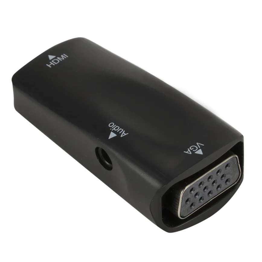 HDMI to VGA Adapter HD 1080P HDMI-compatible to VGA Adapter Audio Cable Converter Female to Female For PC Laptop TV Box Computer Display Projector