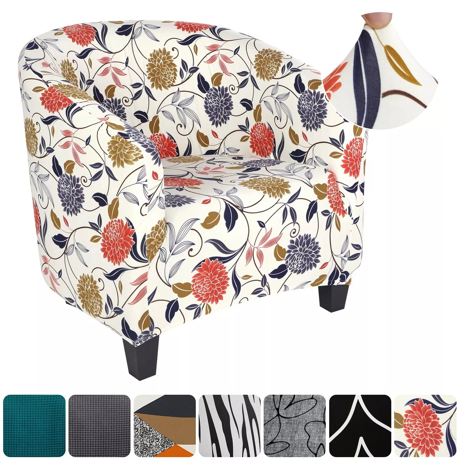 Funda Elástica de Poliéster de Buena Calidad para Sillón, Tela Lavable