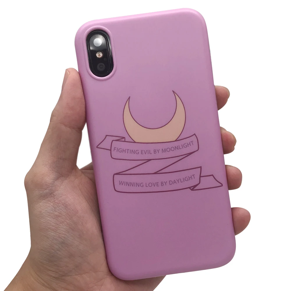 

Cute Sailor Moon Case for iPhone Xs Max XR Pink Shock Absorption Anti-Fall TPU Soft Case Compatible with Iphone7/8/Xs/XR/Xs Max