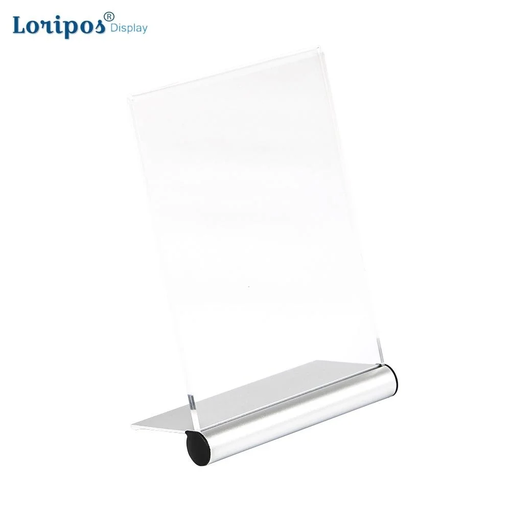 Acrylic 8.5 X 11 Slanted Sign Holders Transparent Plastic Price Tag