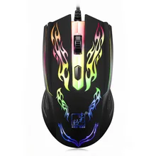 Проводная игровая мышь USB led оптическая цветная компьютерная мышь Gamer