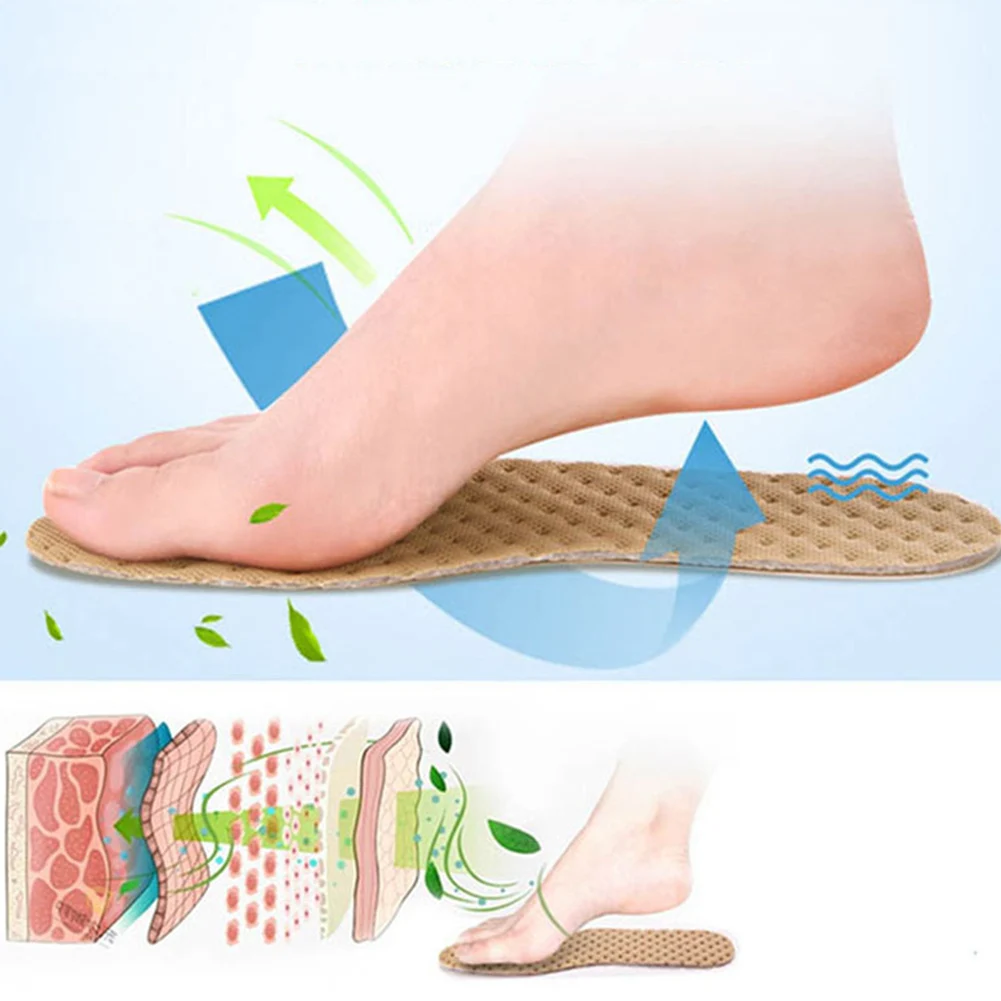 1 Pair Wood Pulp Shoes Insole Inserts Footwear Deodorant Breathable Sweat-absorbent Insole Summer Thin Deodorant Insoles 1 Pair Wood Pulp Shoes Insole Inserts Footwear Deodorant Breathable Sweat-absorbent Insole Summer Thin Deodorant Insoles