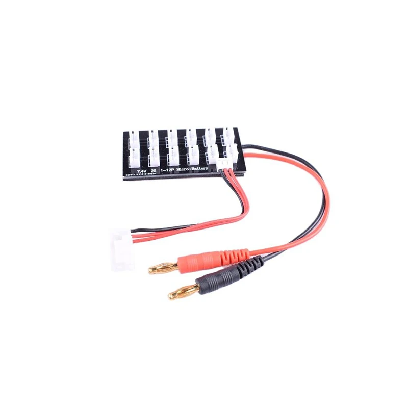 2S Parallel Charge Board 7.4V JST PH2.0 with 4.0mm Banana Plug LiPo Battery for Balance Charger Imax B6|Детали и аксессуары| |