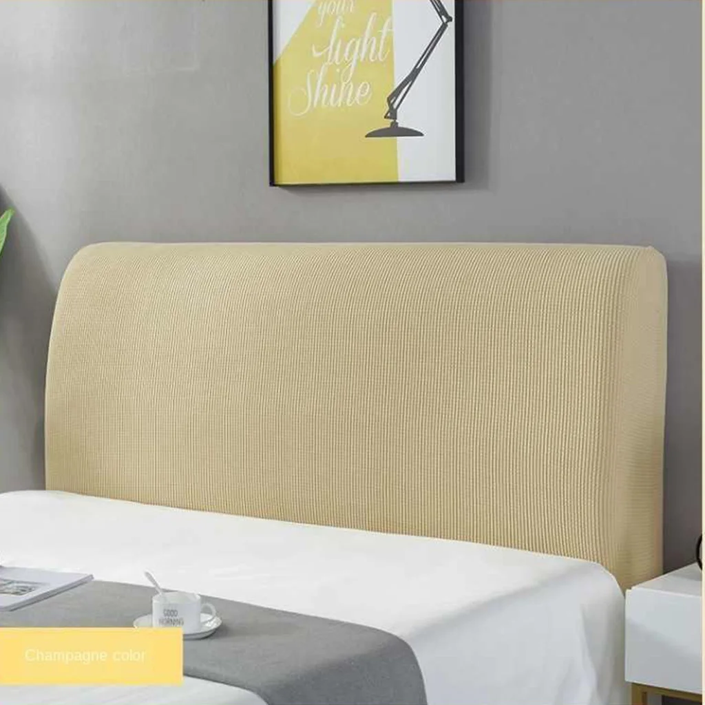 Bed Headboard Slipcover Protector Stretch Solid Color Dustproof Cover