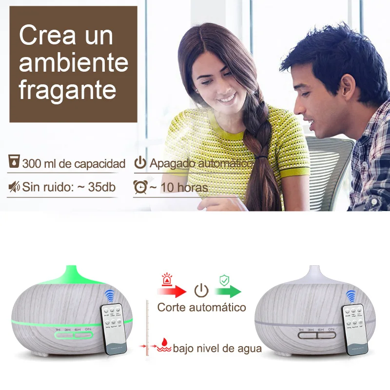  300ml Ultrasonic Air Humidifier Electric Essential Oil Diffusers Nano spray Mist Maker with Romanti
