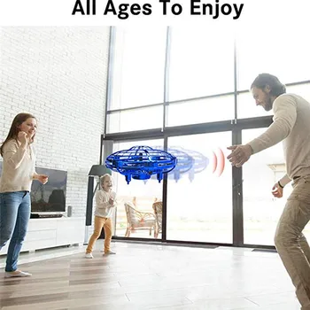 

2020 New Mini Drone Quad Induction Levitation Ufo Led Light Usb Charging Kids Gift Toy Mini Small Flying Saucer Four Axis Toy