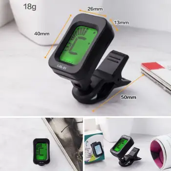 

LGL-01 Guiter Tuner Digital Clip-on Electric Guitar Accessories Sensitivity Clip High Ukulele Rotating Guitar Foldable Tune G3L4