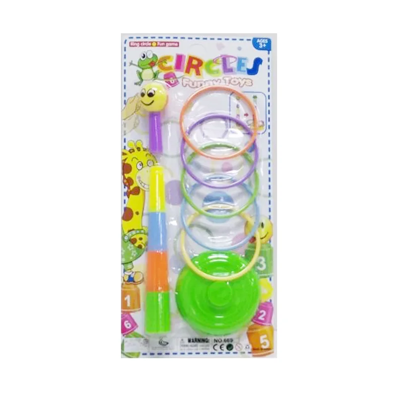 

Rainbow Ringtoss Kindergarten Program Activity Throw The Circle Game CHILDREN'S Toy Plastic Throwing Throw the Circle