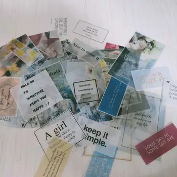 

Nikier 62 Sheets Vintage Flower Stickers Rerto English Cute Girl Sulfuric Acid Decor Sticker Junkjournal TN Diary Stationery