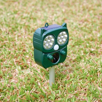 

14LED Solar Ultrasonic Vibration Wild Animal Drive Pest Repellers Strong Flashing Light Waterproof Outdoor Pest Repeller