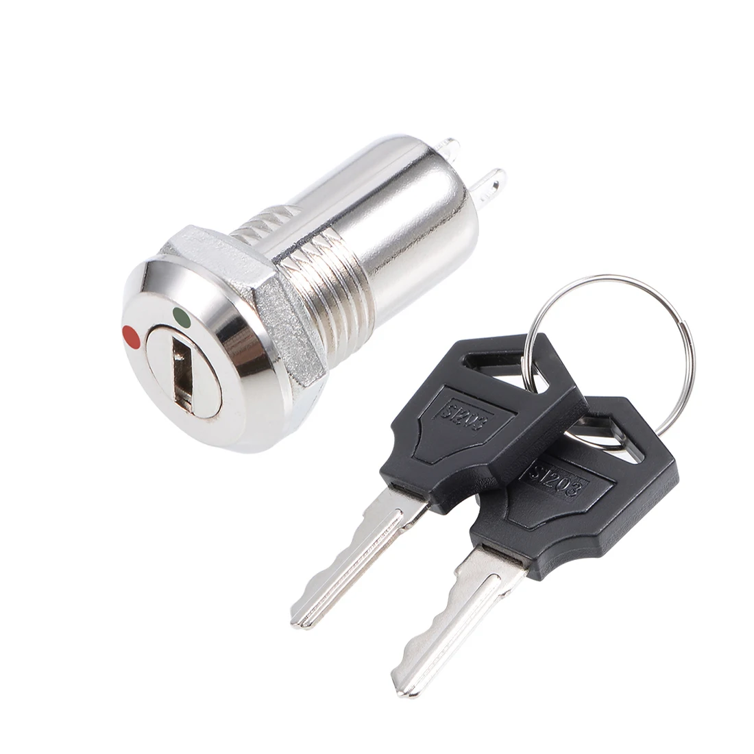 Electronic 2 Keys Switch Lock Metal Electronic Key Switch Uxcell