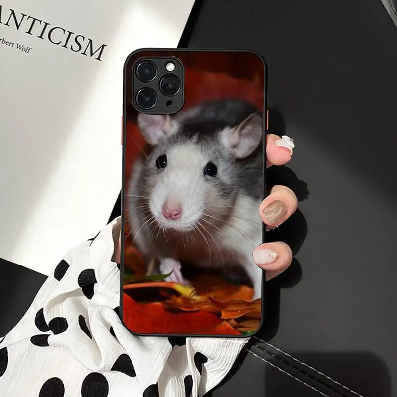 TOPLBPCS Cute Mouse Rat Art Phone Case for iPhone 11 12 13 mini pro XS MAX 8 7 6 6S Plus X 5S SE 2020 XR case cool iphone 11 Pro Max cases