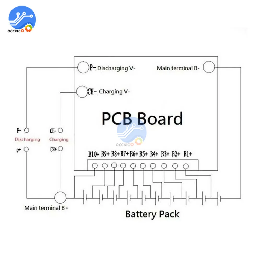 Bms 10S литий-ионная 18650 плата защиты аккумулятора 40A 36V 18650 защита заряда батареи PCB плата балансировочный эквалайзер