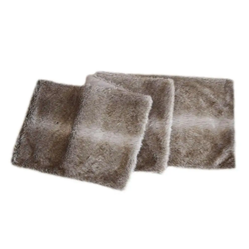 

Free Shipping Christmas Table Runner Xmas Table Decoration Faux Fur Table Cloth For Party Home Man Double sided use Runner