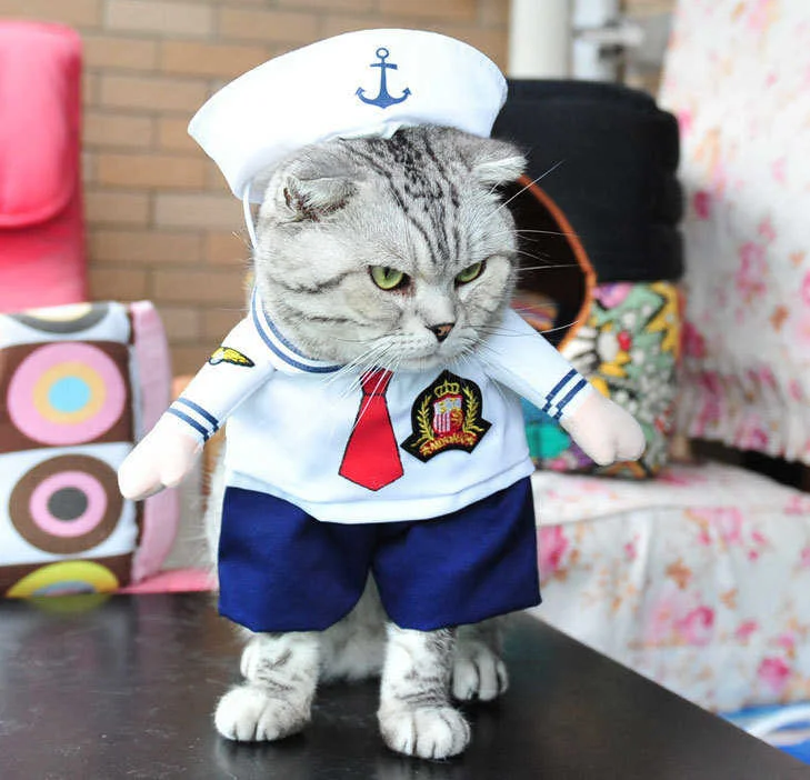 Funny Cute Pet Cat/Dog Stand-up Costumes