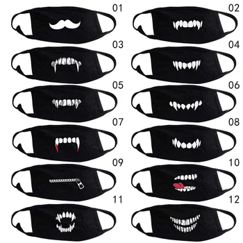 

Korean Pop Anime Mask Winter Warm Mouth Fabric Mask Dust Mask Cartoon Face Dustproof Cotton Anti Reusable Mouth Mask