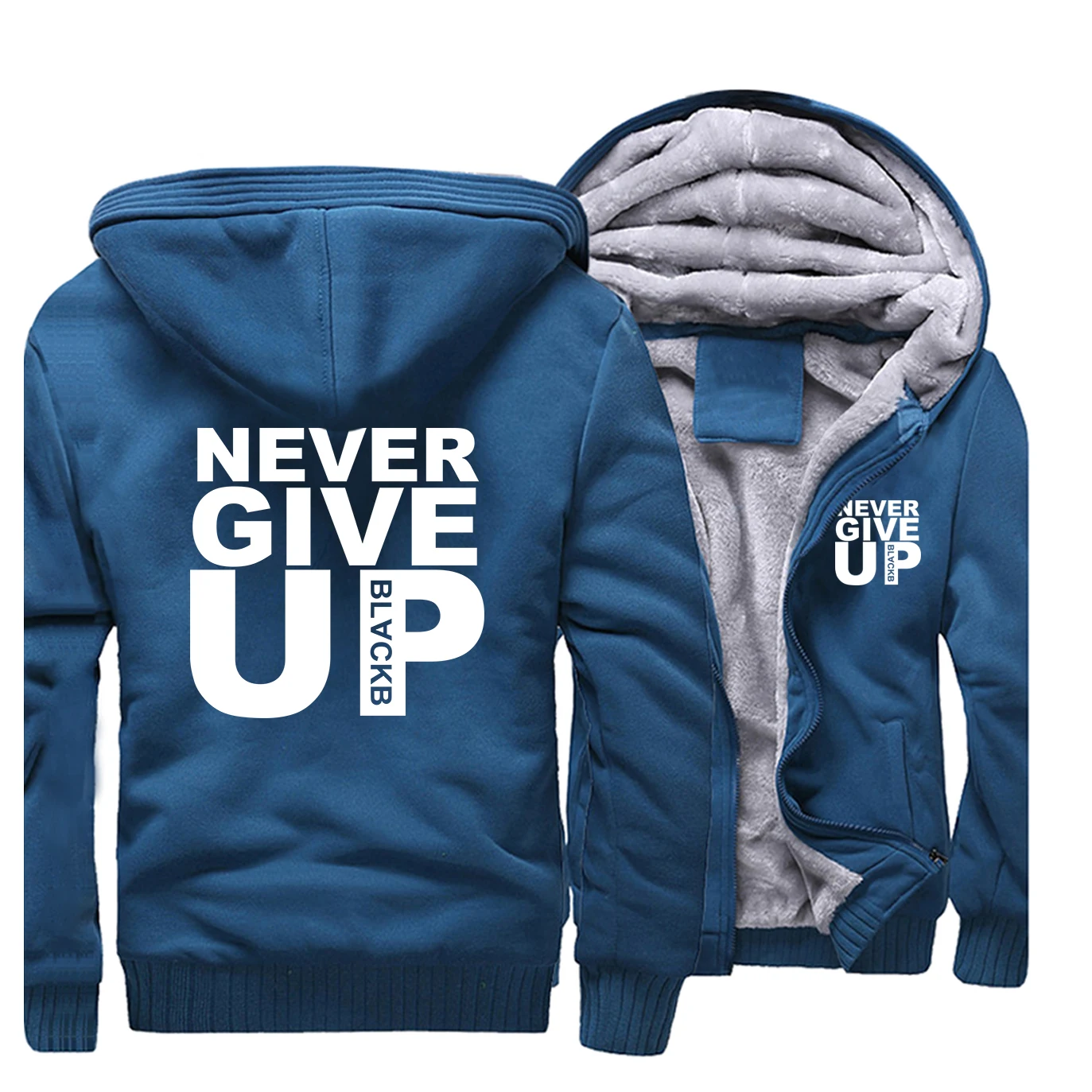 Мужская толстовка с принтом Never Give Up, зимняя повседневная утепленная толстовка с капюшоном, Флисовая теплая куртка на молнии, Mo Salah You Never Walk Alone