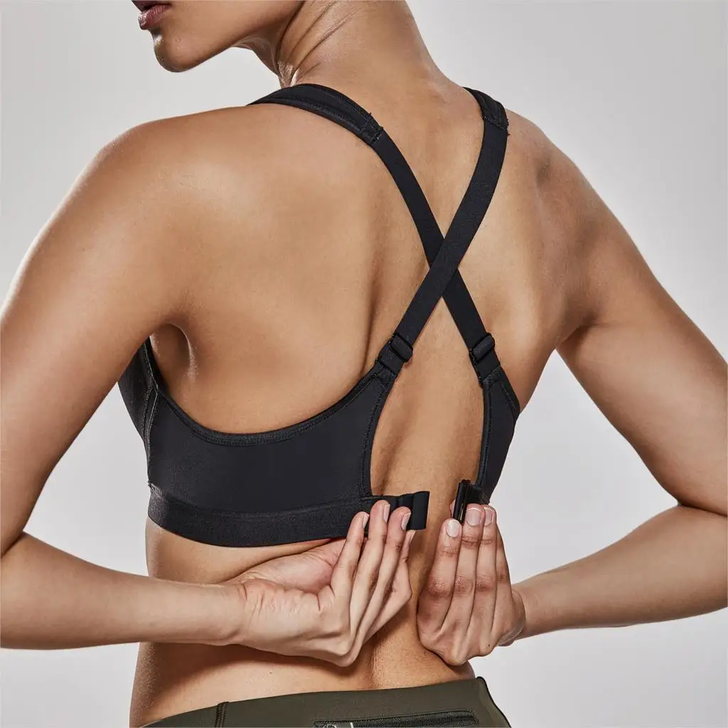 Женский ударный спортивный бюстгальтер с полным покрытием и перекрестной