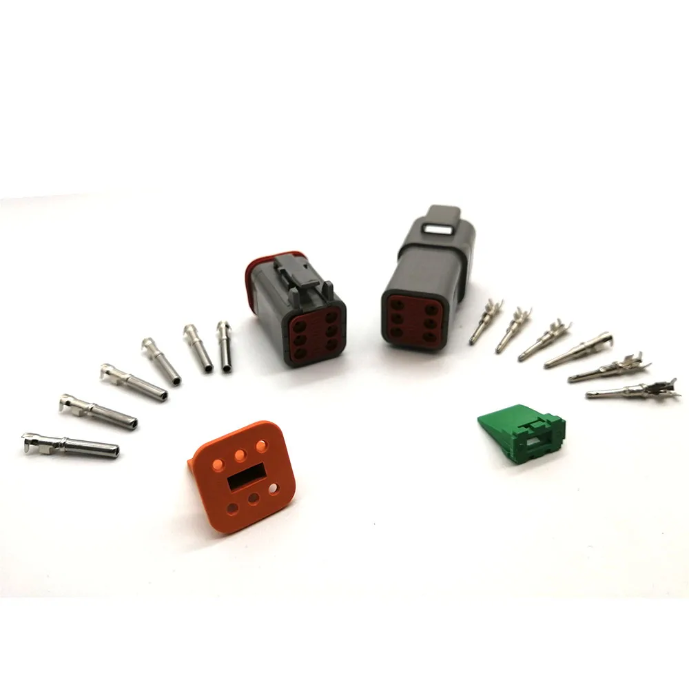 10 sets Kit 6 Pin Waterproof Electrical Wire Connector Plug Deutsch