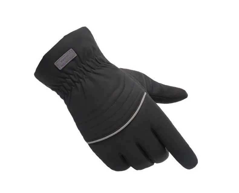 Зимние тканевые перчатки черные мужские с сенсорным экраном противоскользящие ветроустойчивые теплые перчатки теплые мотоциклетные перчатки для вождения велосипеда