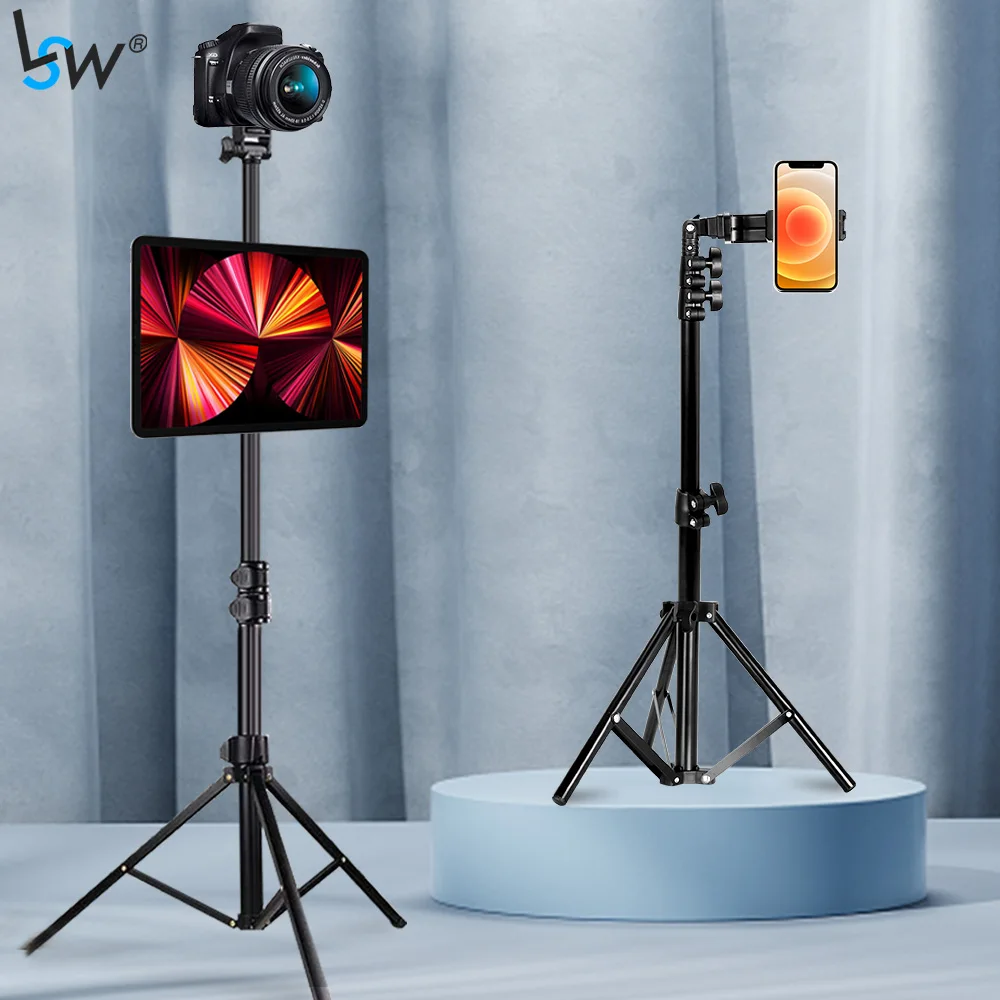 Tripod Stand with Control for iPhone iPad Cell Phone Gopro with Universal Phone Holder for Vlogging Youtube Video Recording Live