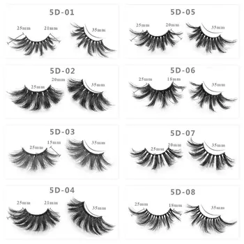 

100Pairs New Style 5d Eyelashes 25mm Mink Lashes Mink Faux Eyelash Extensions Flirty Look Soft Fluffy Thick Eyelashes Wholesale