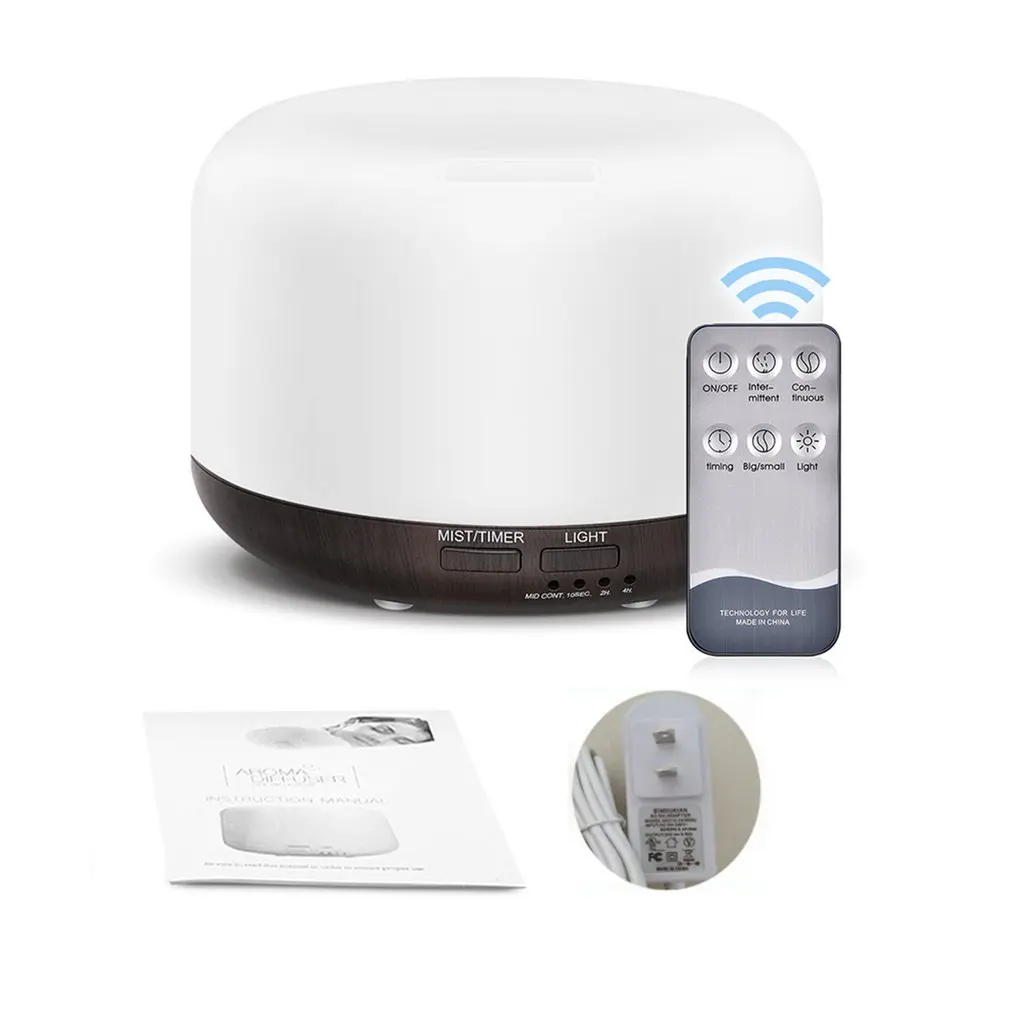 

300ml Wood Aromatherapy Humidifier Fragrance Lamp LED Colorful Essential Oil Humidifier Aroma Diffuser Mist Maker